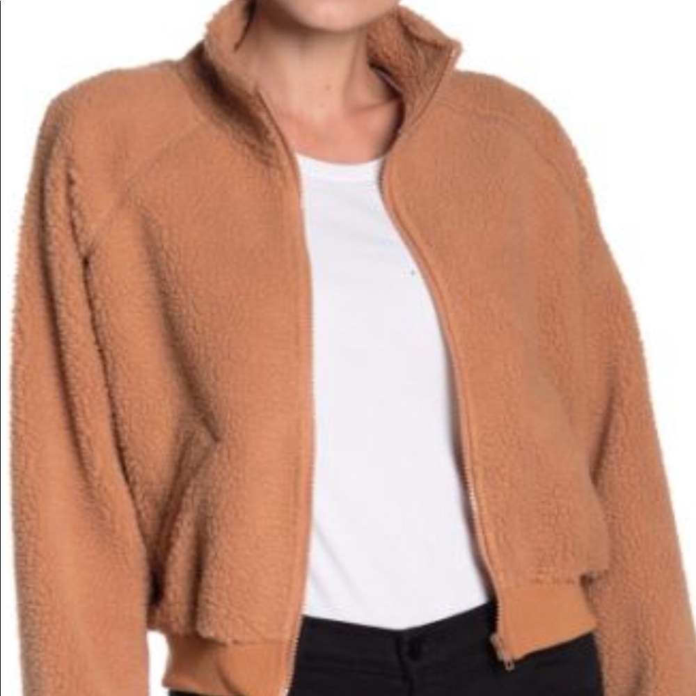 Faux shearling teddy jacket